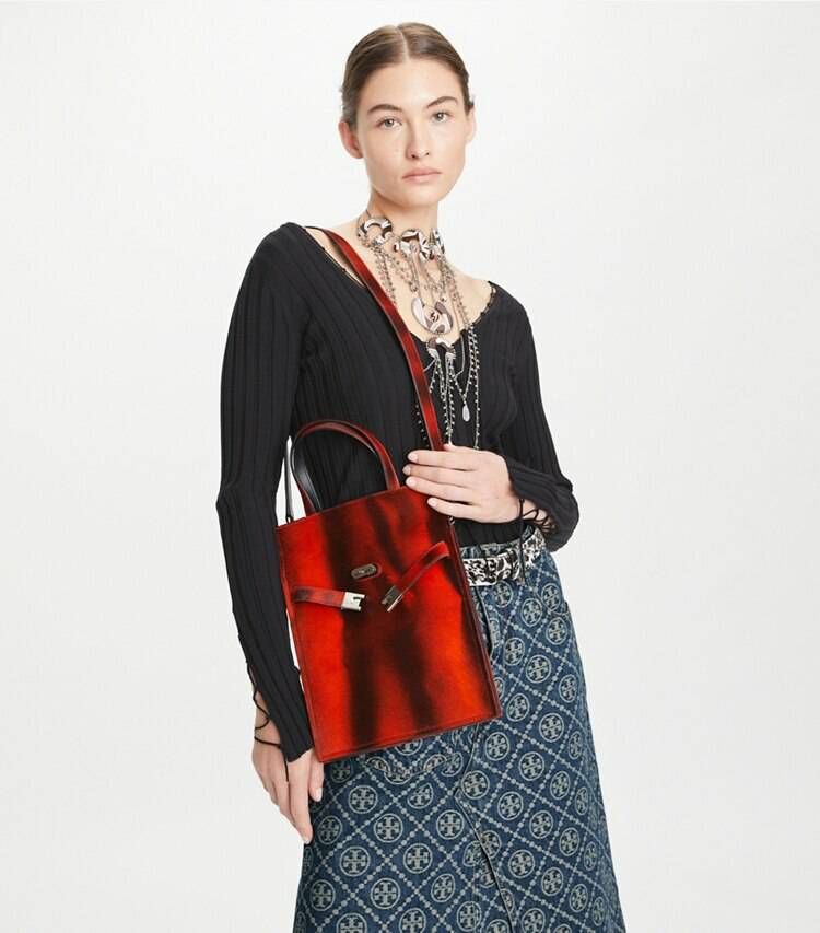 Bird Of Paradise Multi Tory Burch Shoulder Bags Women Small Lee Radziwill Calf Hair Shopper - Image 2