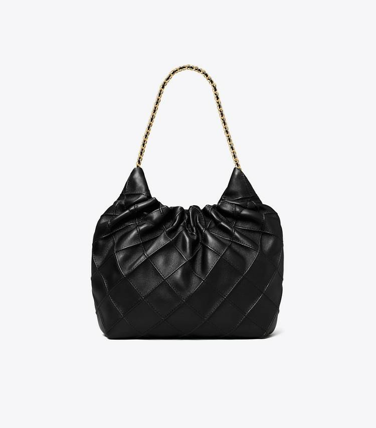 Black Crossbody Bags Tory Burch Mini Fleming Soft Hobo Bag Women - Image 4