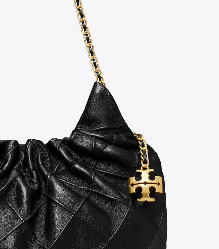 Black Crossbody Bags Tory Burch Mini Fleming Soft Hobo Bag Women - Image 5