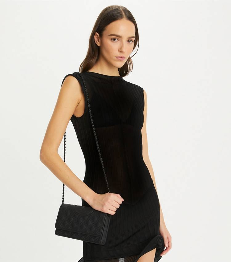 Black Fleming Matte Crossbody Women Mini Bags Tory Burch - Image 2