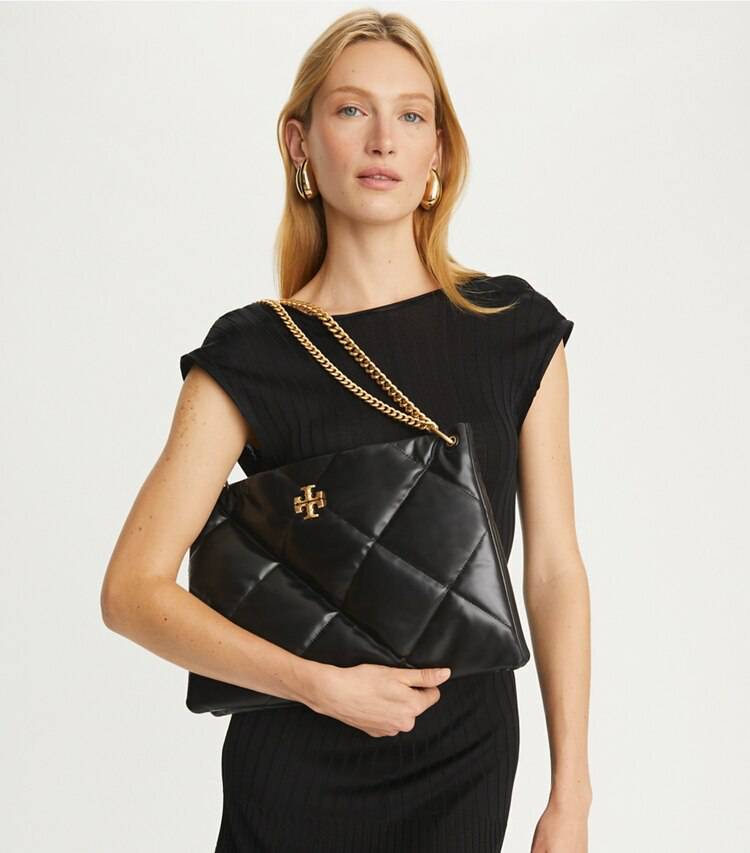 Black Kira Diamond Quilt Shoulder Bag Shoulder Bags Women Tory Burch - Image 2