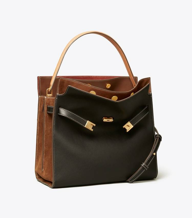 Black Lee Radziwill Double Bag Satchels Tory Burch Women
