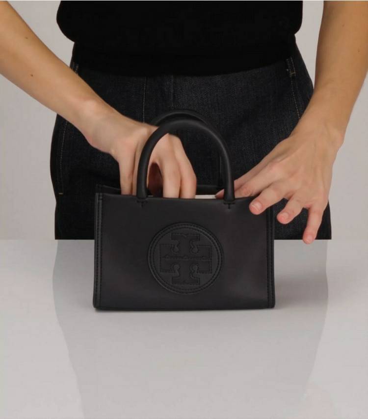 Black Mini Ella Bio Patent Tote Crossbody Bags Women Tory Burch - Image 2