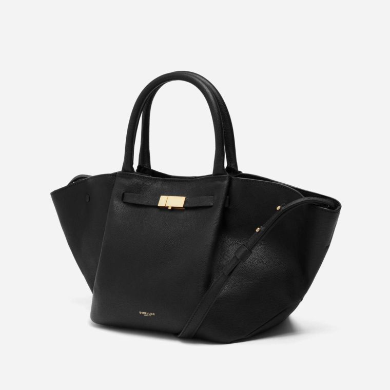 Black Small Grain Women Demellier Crossbody Bags The Midi New York - Image 3