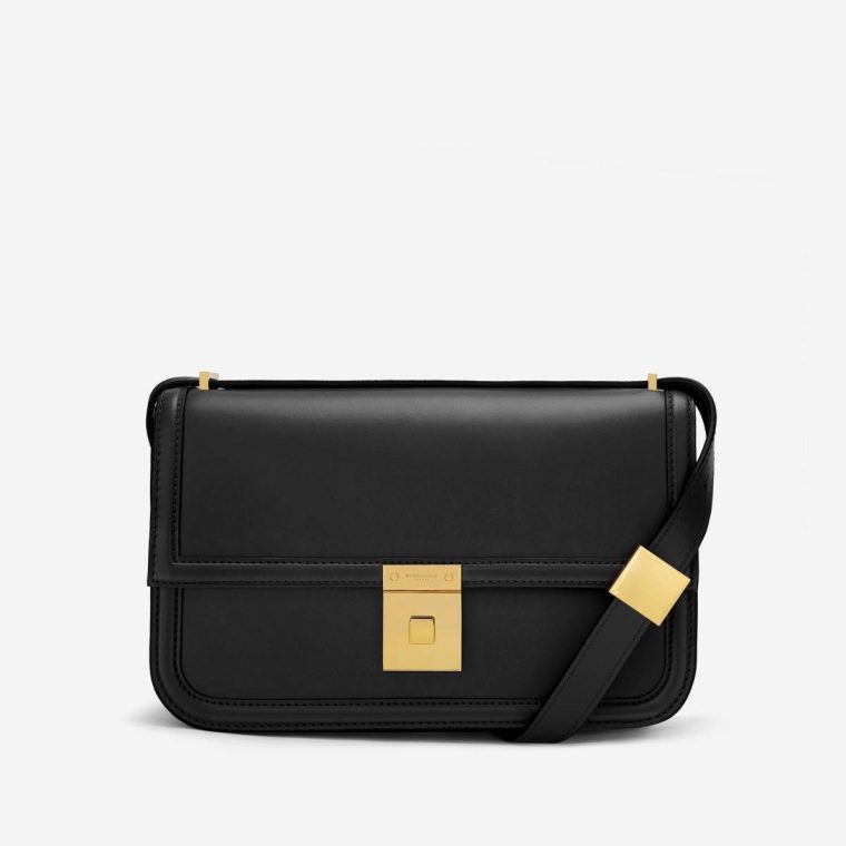 Black Smooth Women Crossbody Bags The Paris Crossbody Demellier