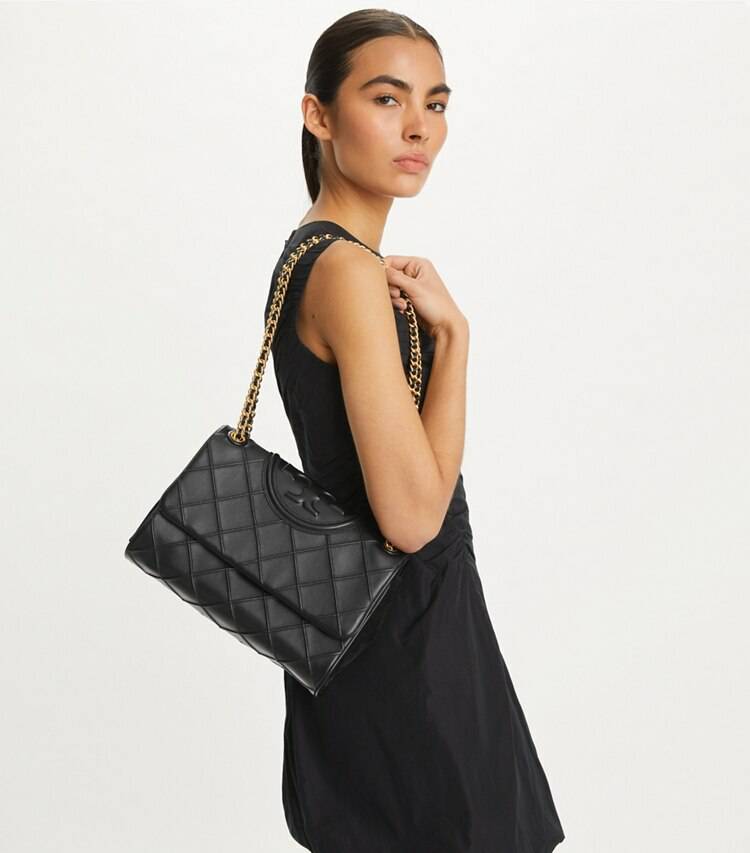 Black Tory Burch Fleming Soft Convertible Shoulder Bag Shoulder Bags Women - Image 2