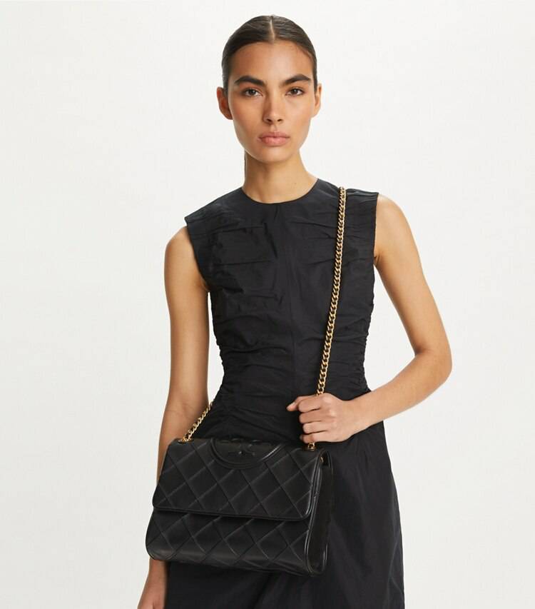 Black Tory Burch Fleming Soft Convertible Shoulder Bag Shoulder Bags Women - Image 3