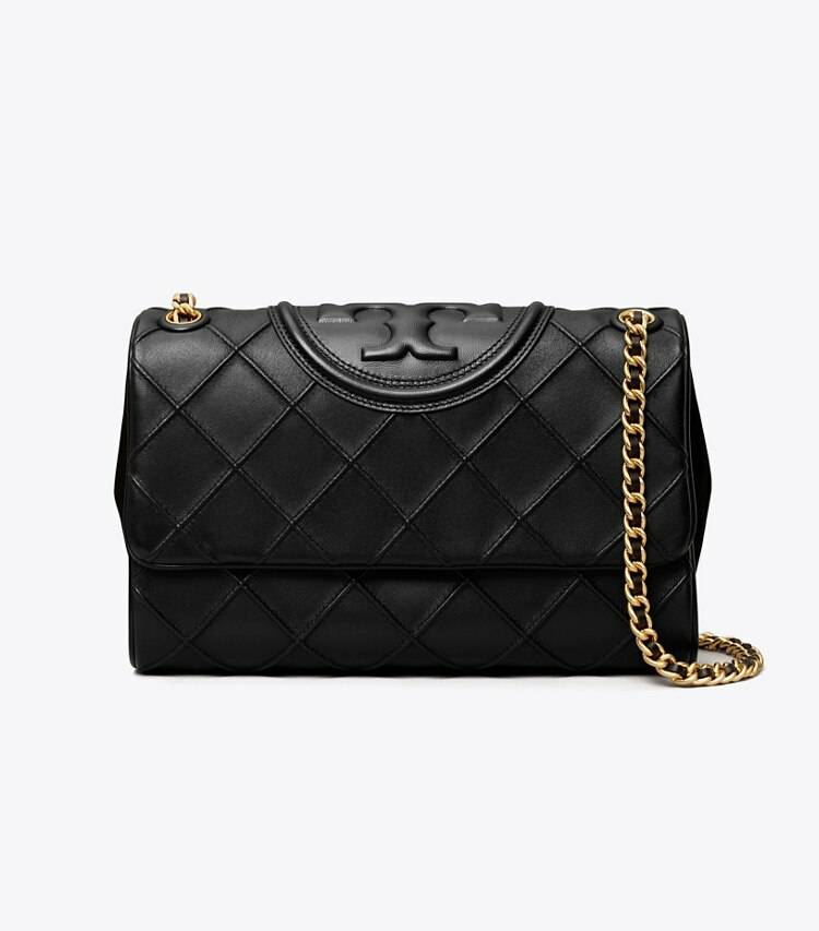 Black Tory Burch Fleming Soft Convertible Shoulder Bag Shoulder Bags Women - Image 4