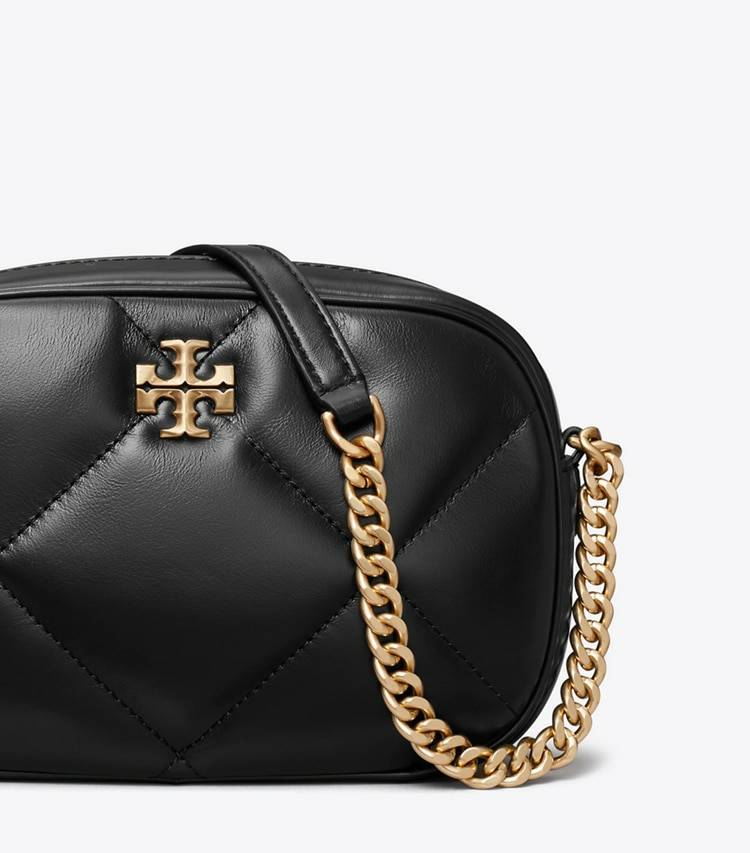Black Tory Burch Kira Diamond Quilt Camera Bag Women Crossbody Bags - Image 4