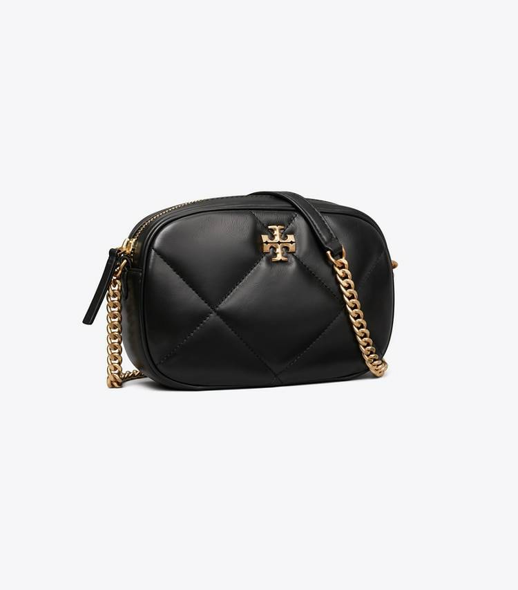 Black Tory Burch Kira Diamond Quilt Camera Bag Women Crossbody Bags
