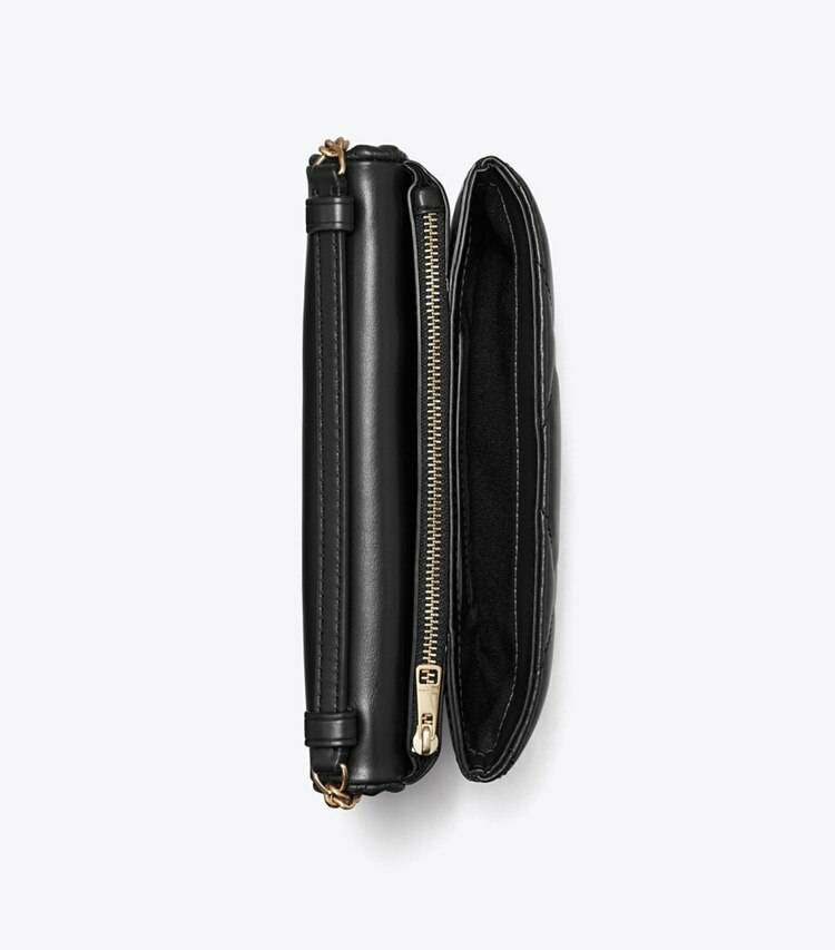 Black Tory Burch Women Kira Diamond Quilt Pavé Logo Crossbody Mini Bags - Image 5