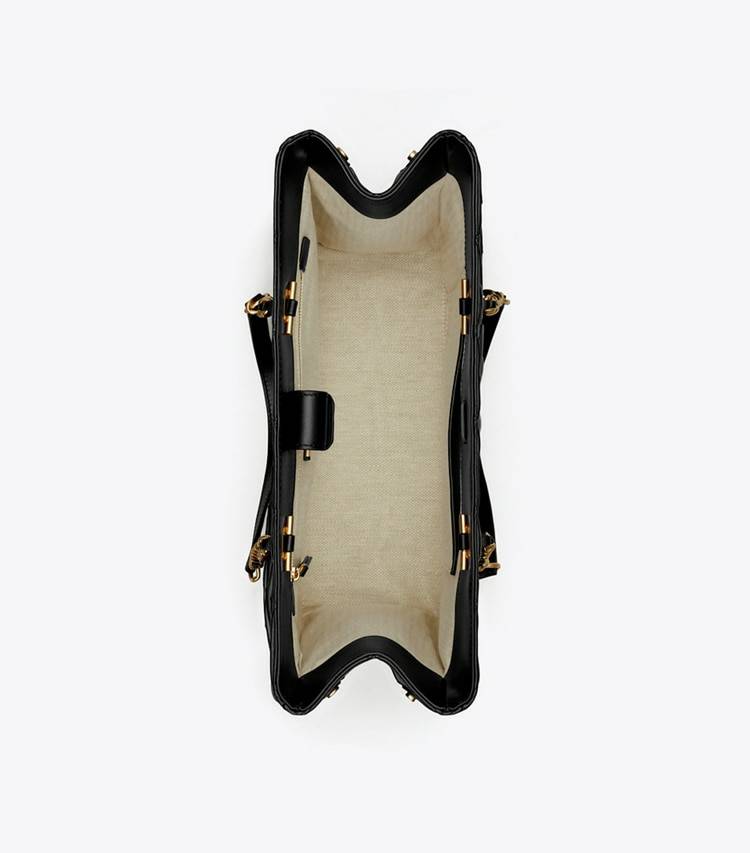 Black Women Tote Bags Fleming Soft Chain Tote Tory Burch - Image 5