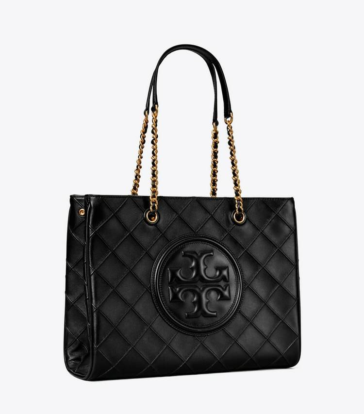 Black Women Tote Bags Fleming Soft Chain Tote Tory Burch