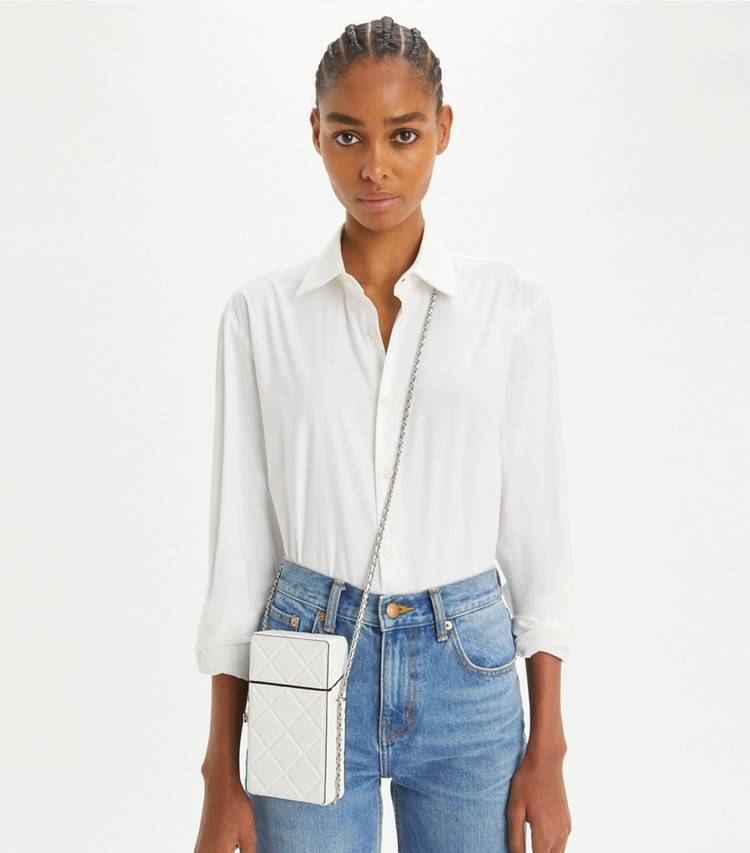 Blanc Mini Bags Tory Burch Women Fleming Phone Crossbody - Image 2