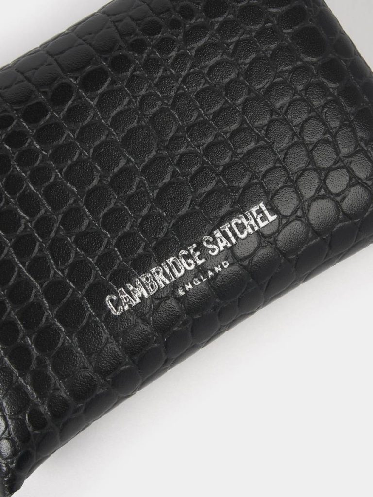Cambridge Satchel Crossbody Women The Mini Purse - Black Croc - Image 4