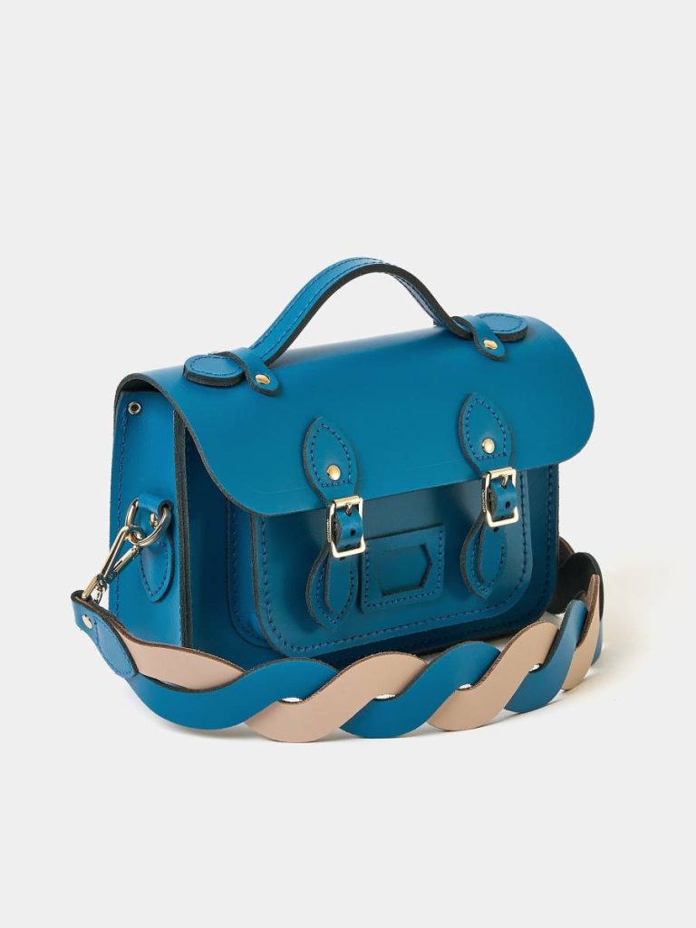 Cambridge Satchel Satchels The Mini - Shiz Blue With Bi-Colour Twisted Strap Women - Image 3