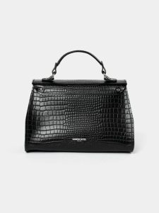 Cambridge Satchel The Daisy - Black Croc Women Handbags - Image 3