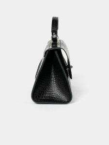 Cambridge Satchel The Daisy - Black Croc Women Handbags - Image 4