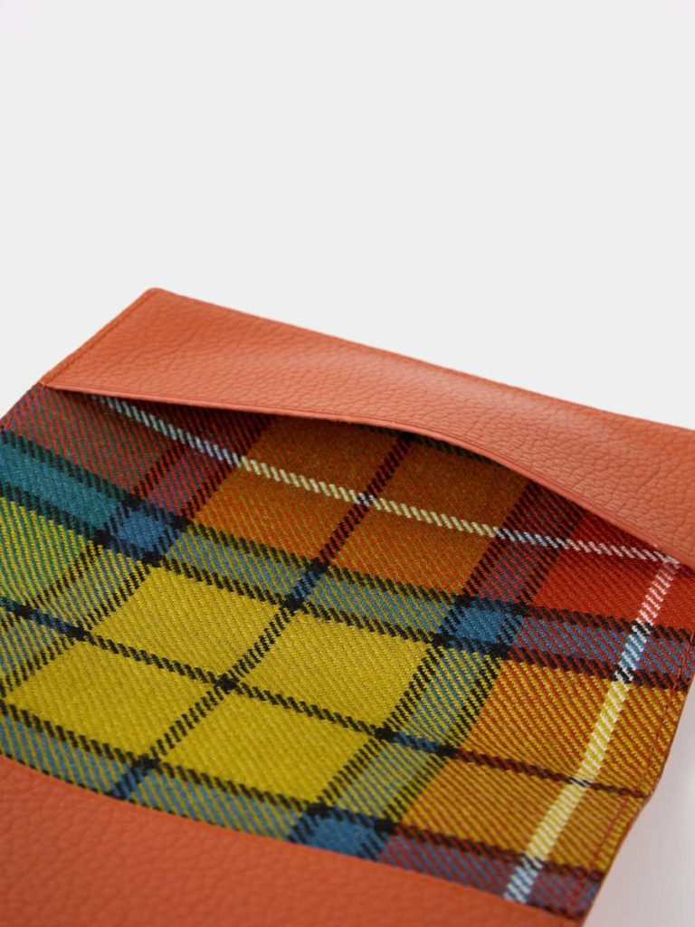 Cambridge Satchel The Passport Cover - Ochre Madras Grain With Tartan Women Crossbody - Image 4