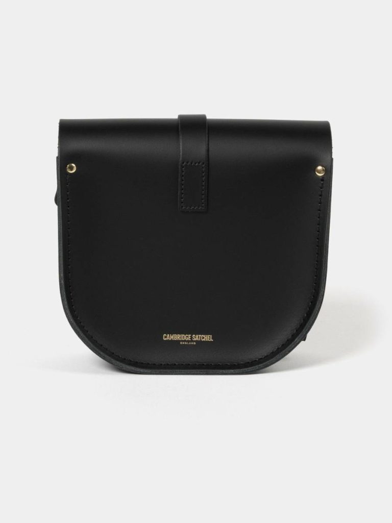 Cambridge Satchel The Saddle Bag - Black & Gold Crossbody Women - Image 5