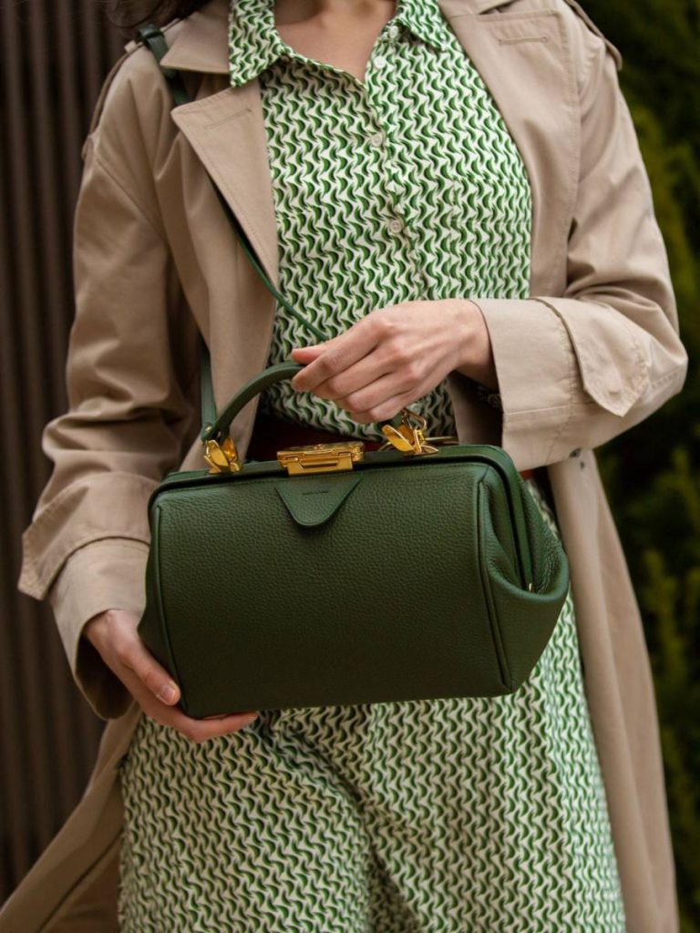 Cambridge Satchel The Sophie -Ivy Calf Grain Women Handbags - Image 2