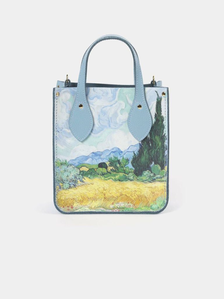 Cambridge Satchel Tote Bags The Mini Tote - Delphinium With A Wheatfield Women