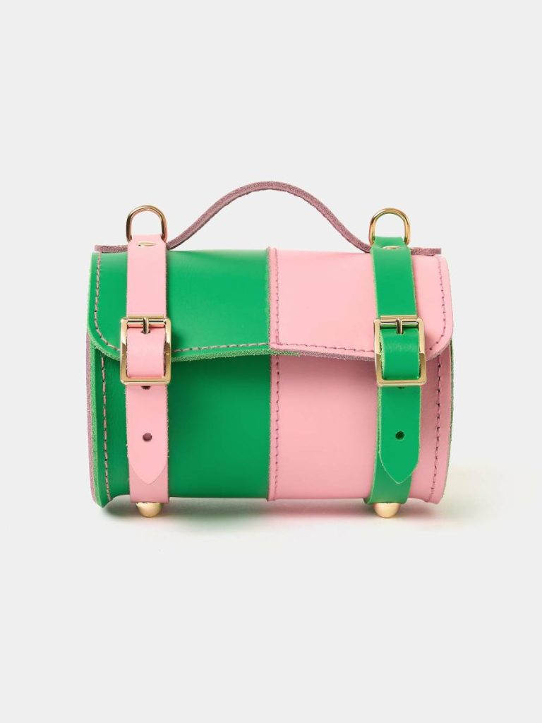Cambridge Satchel Women The Micro Bowls Bag - Wicked Green And Popular Pink Crossbody