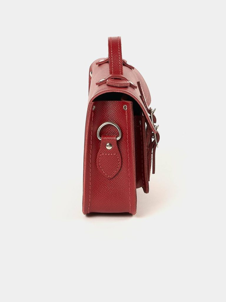 Cambridge Satchel Women The Mini - Red Saffiano Satchels - Image 3