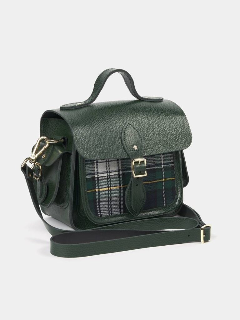 Cambridge Satchel Women The Traveller - Racing Green Celtic Grain & Campbell Tartan Crossbody - Image 2
