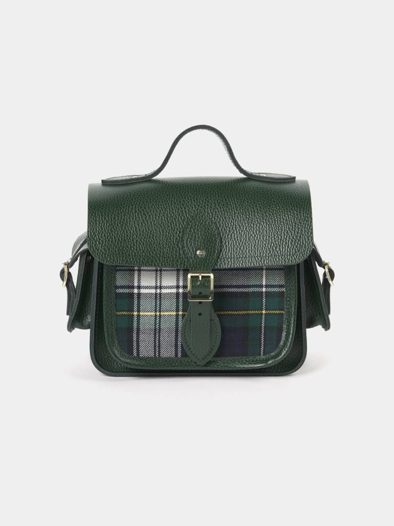 Cambridge Satchel Women The Traveller - Racing Green Celtic Grain & Campbell Tartan Crossbody