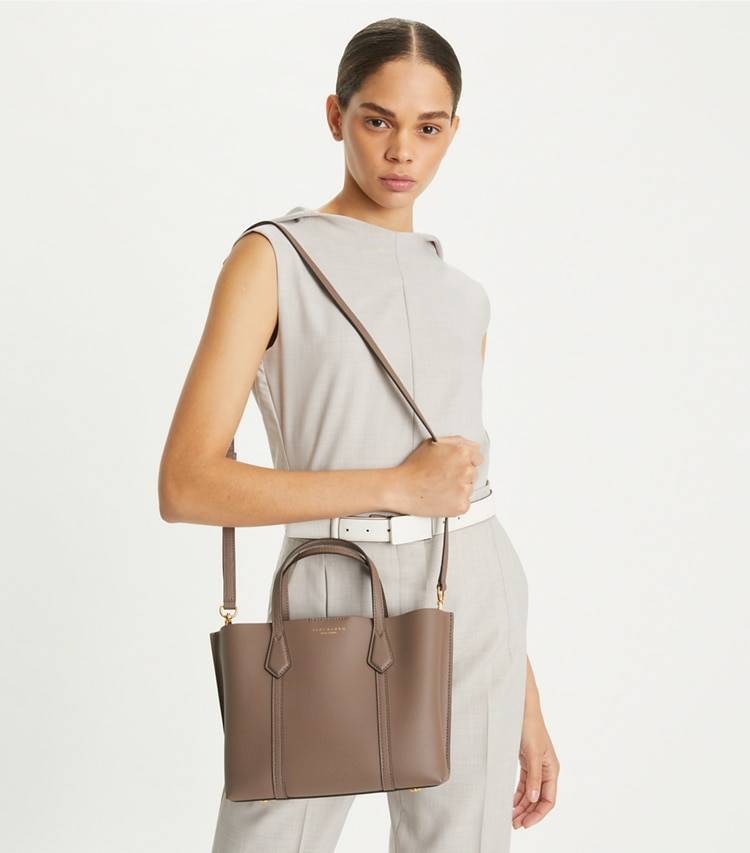 Clam Shell Women Tote Bags Small Perry Triple-Compartment Tote Tory Burch - Image 2
