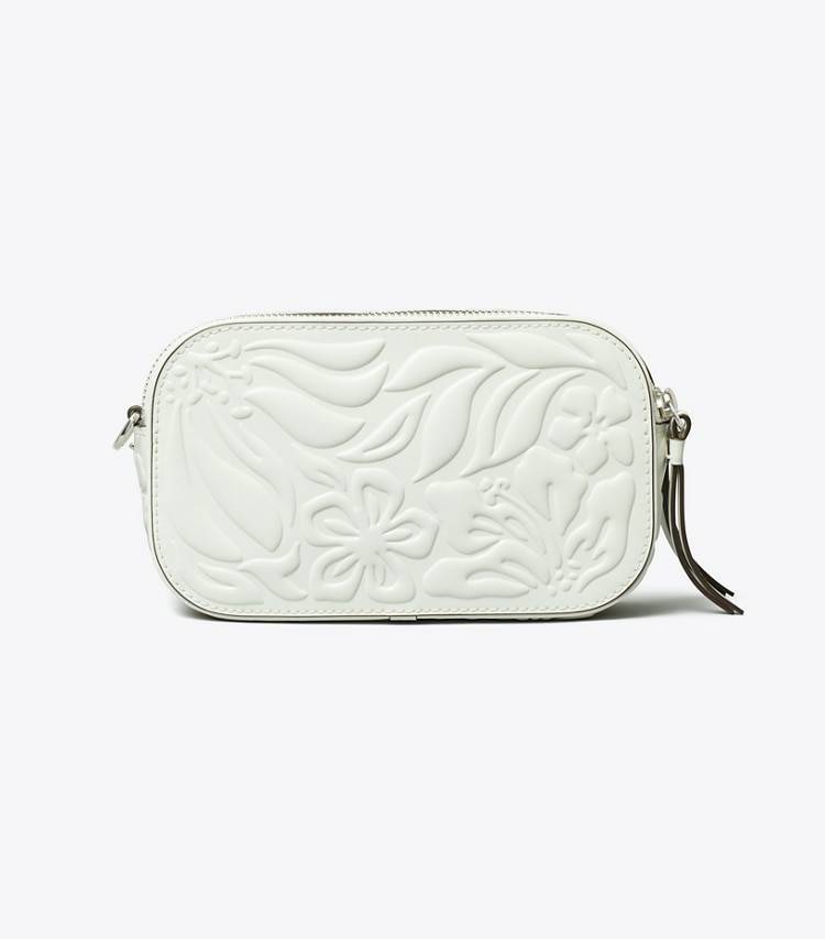 Crossbody Bags Blanc Tory Burch Mini Miller Floral Embossed Crossbody Bag Women - Image 4