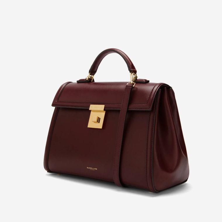 Crossbody Bags Demellier Burgundy Smooth Women The Midi Paris - Image 3