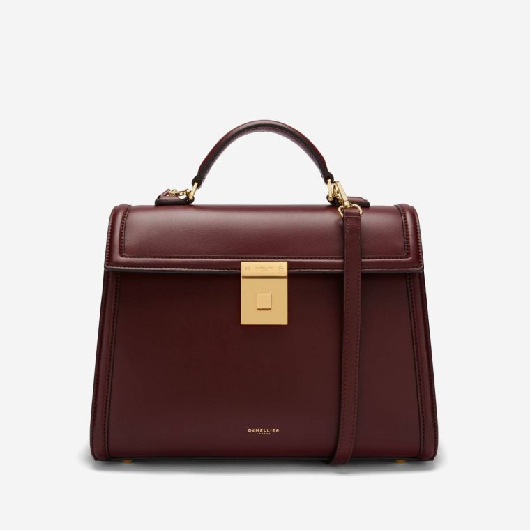 Crossbody Bags Demellier Burgundy Smooth Women The Midi Paris