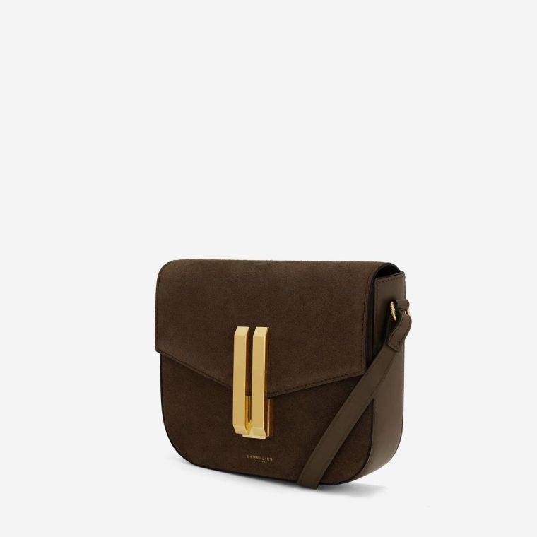 Crossbody Bags Mocha Suede & Mocha Smooth Women The Small Vancouver Demellier - Image 3