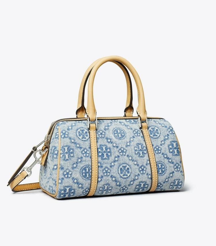 Crossbody Bags T Monogram Denim Petite Barrel Bag Women Powder Blue Tory Burch