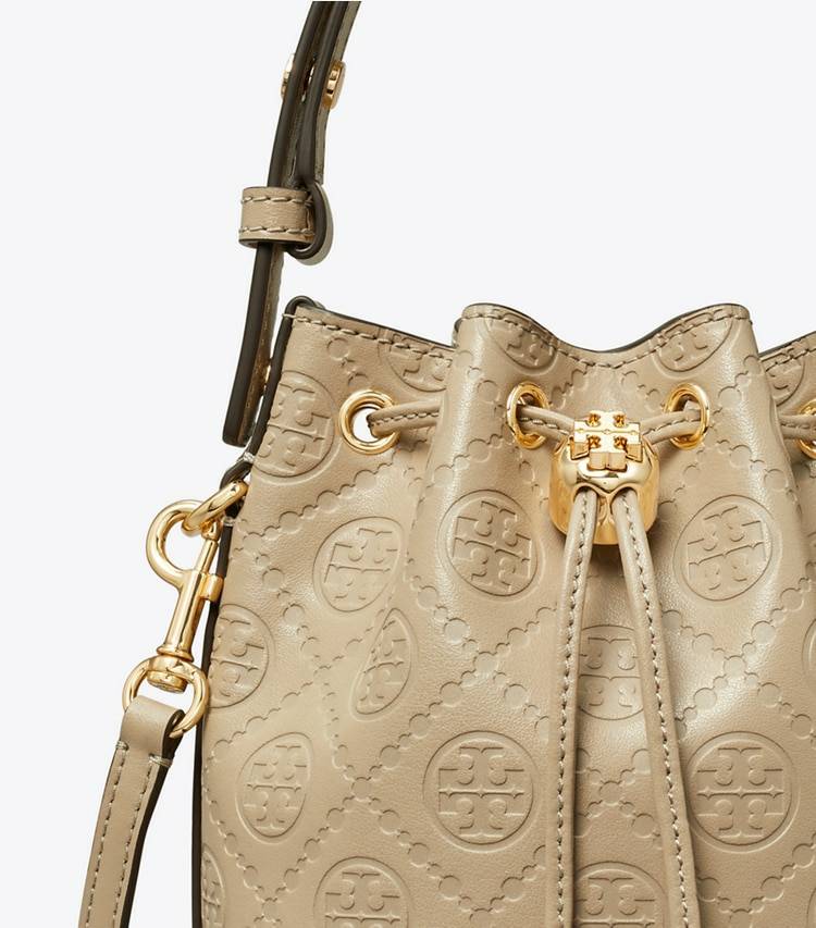 Crossbody Bags Tory Burch Fresh Clay T Monogram Leather Mini Bucket Bag Women - Image 5