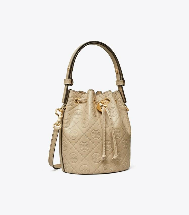 Crossbody Bags Tory Burch Fresh Clay T Monogram Leather Mini Bucket Bag Women