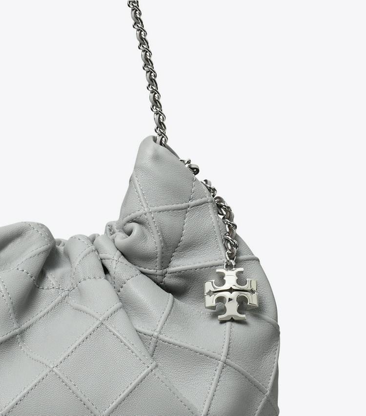 Crossbody Bags Tory Burch Mini Fleming Soft Hobo Bag Gray Women - Image 3