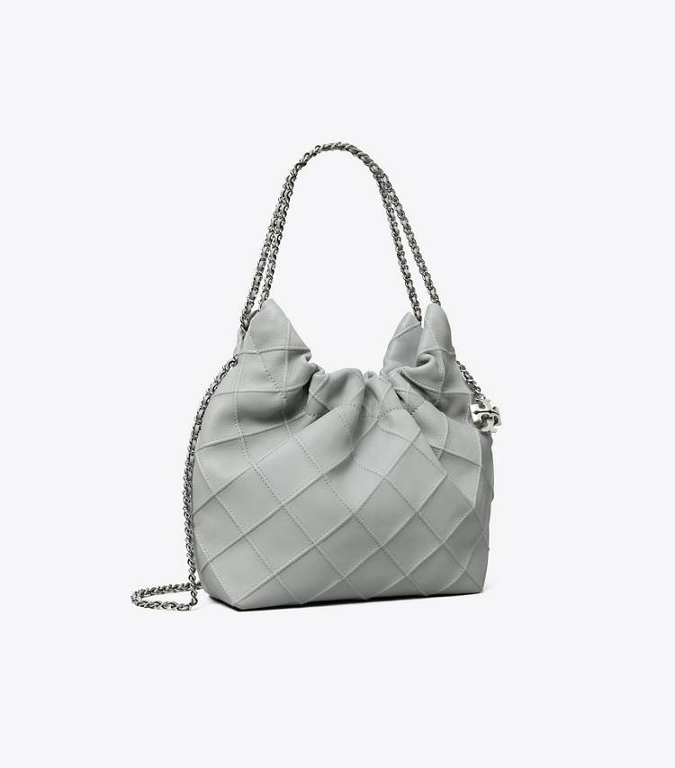 Crossbody Bags Tory Burch Mini Fleming Soft Hobo Bag Gray Women