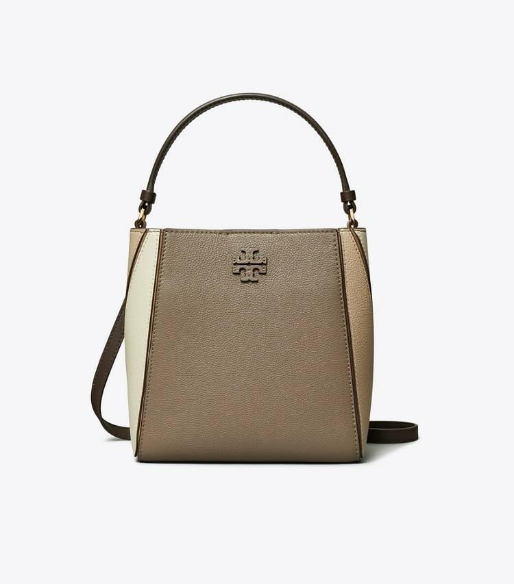 Crossbody Bags Tory Burch Small Mcgraw Colorblock Bucket Bag Women Wild Mushroom Multi - Image 2