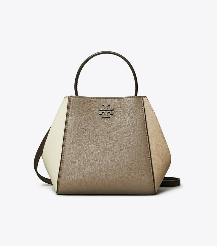 Crossbody Bags Tory Burch Small Mcgraw Colorblock Bucket Bag Women Wild Mushroom Multi - Image 5