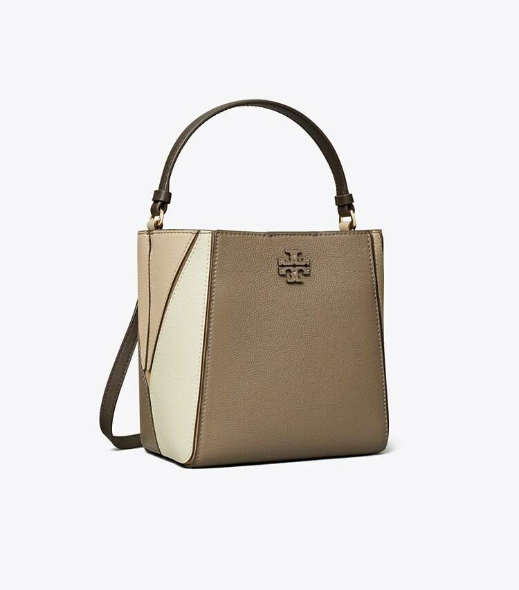 Crossbody Bags Tory Burch Small Mcgraw Colorblock Bucket Bag Women Wild Mushroom Multi