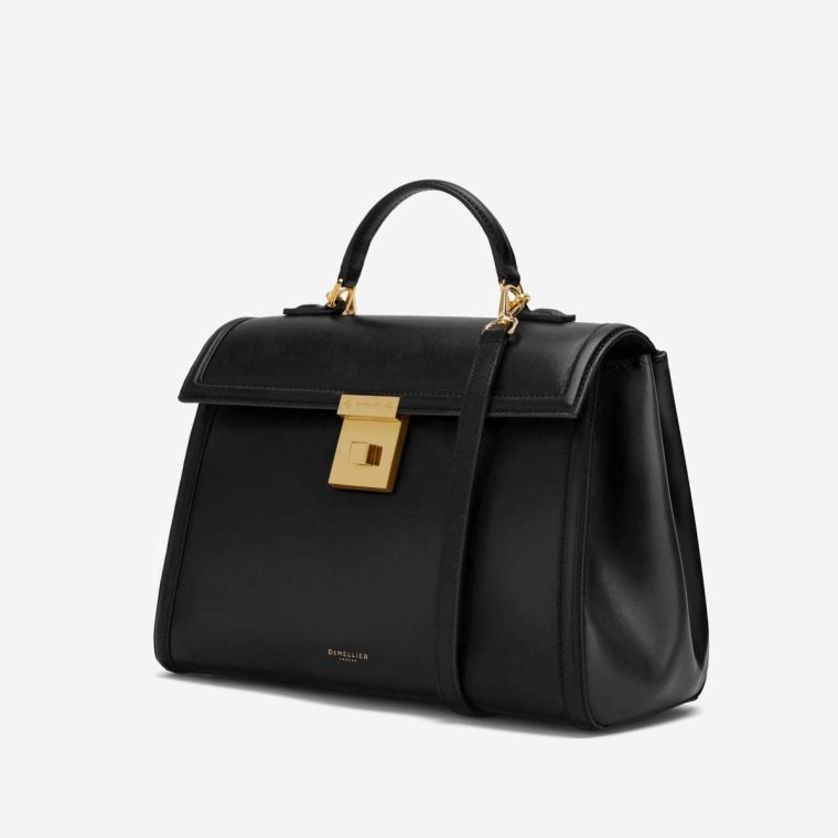 Crossbody Bags Women Demellier Black Smooth The Midi Paris - Image 3