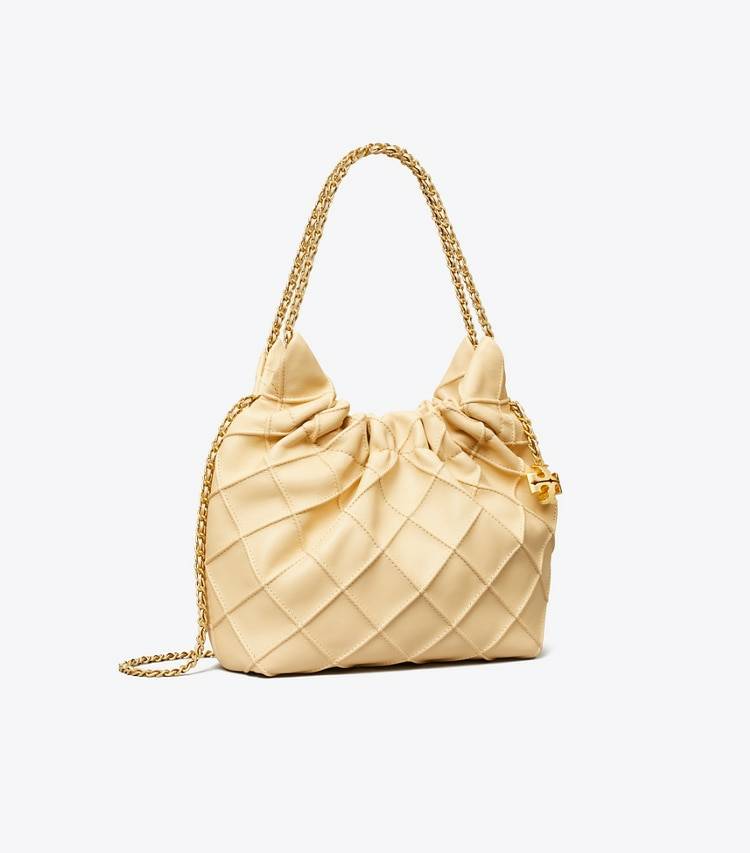 Crossbody Bags Women Tory Burch Mini Fleming Soft Hobo Bag Vanilla Soft Serve