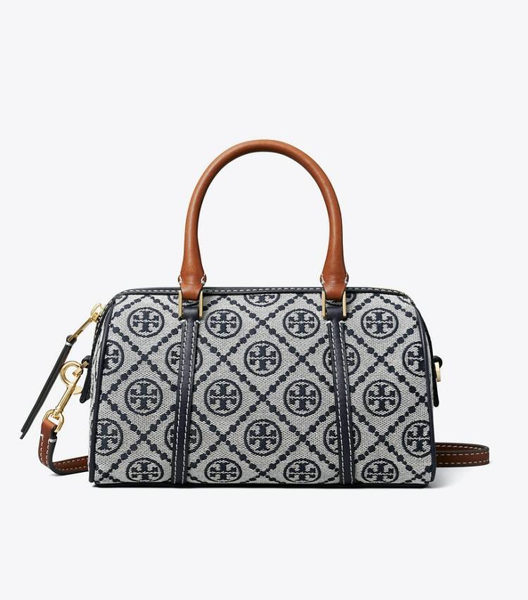 Crossbody Bags Women Tory Burch Tory Navy T Monogram Petite Barrel Bag - Image 4