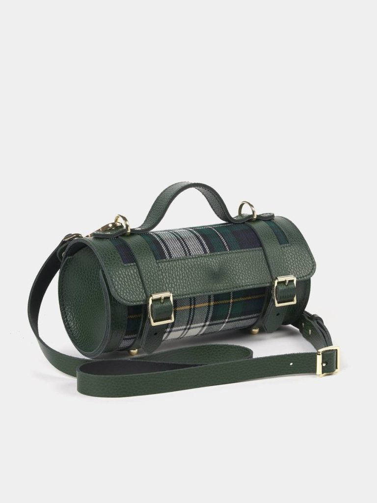 Crossbody The Mini Bowls Bag - Racing Green Celtic Grain & Campbell Tartan Women Cambridge Satchel - Image 2