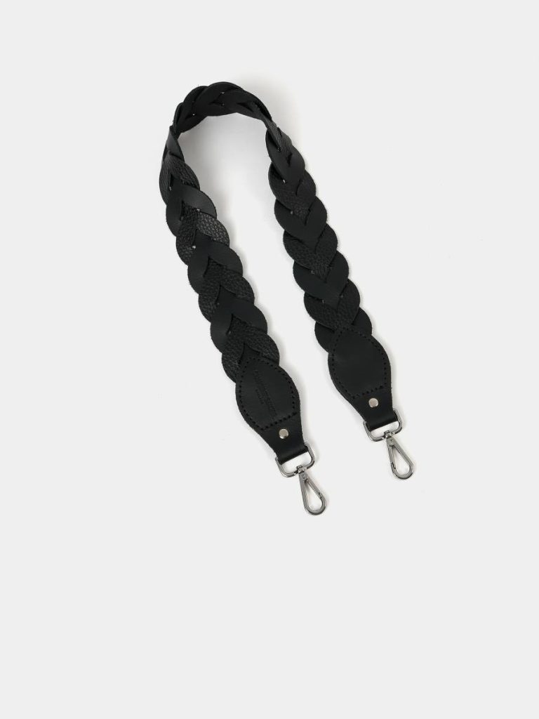 Crossbody The Plaited Shoulder Strap - Black & Black Celtic Grain Cambridge Satchel Women