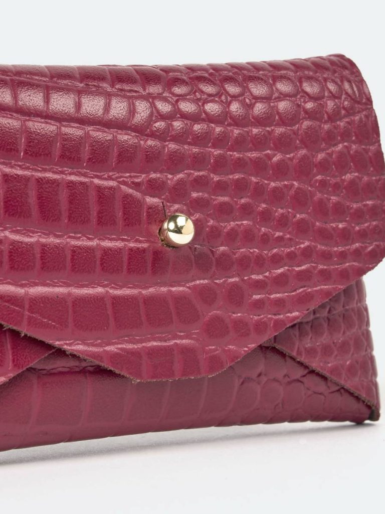 Crossbody Women Cambridge Satchel The Mini Purse - Magenta Croc - Image 3