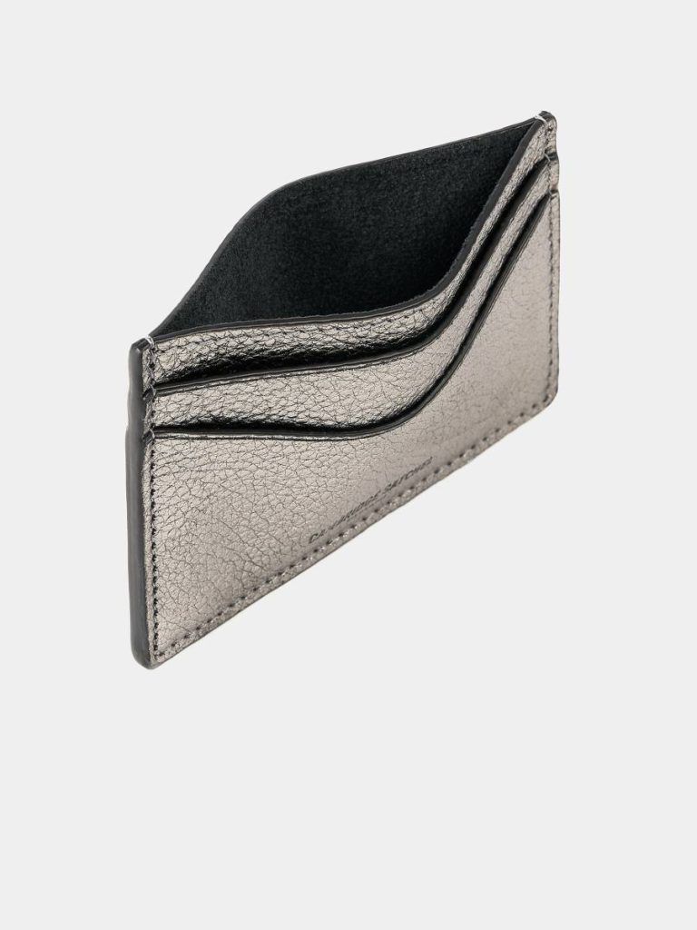 Crossbody Women The Card Case - Steel Madras Grain Cambridge Satchel - Image 4